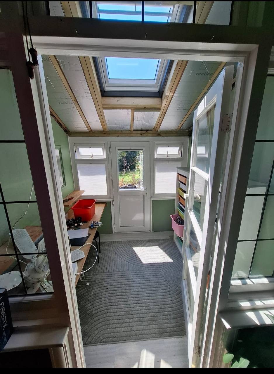 Rooflight room before ceiling plastering