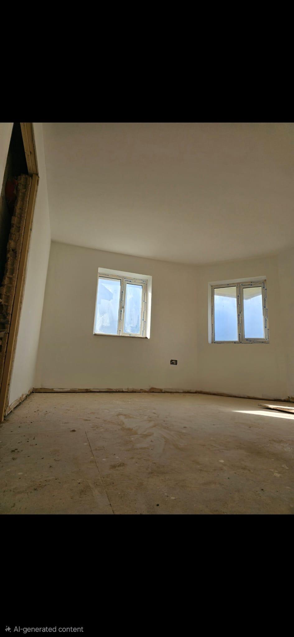 Completed walls and ceiling